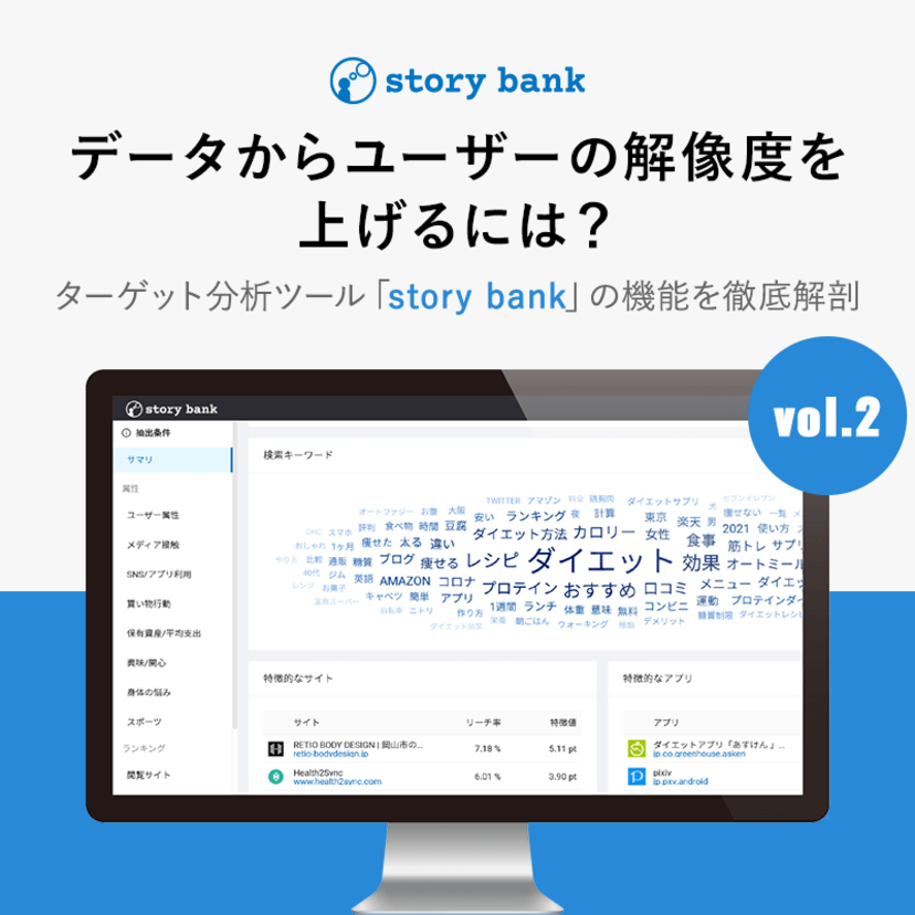 データからユーザーの解像度を上げるには？ターゲット分析ツール「story bank(ストーリーバンク)」の機能を徹底解剖｜vol.2