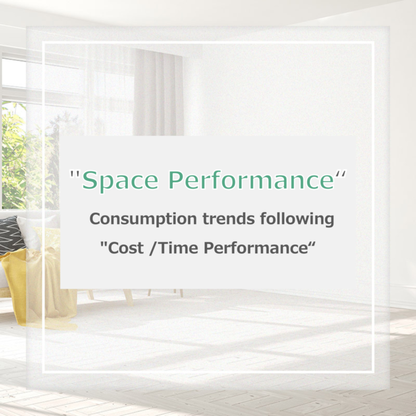 What is "Space Performance"? Consumption trends following "Cost / Time Performance"
