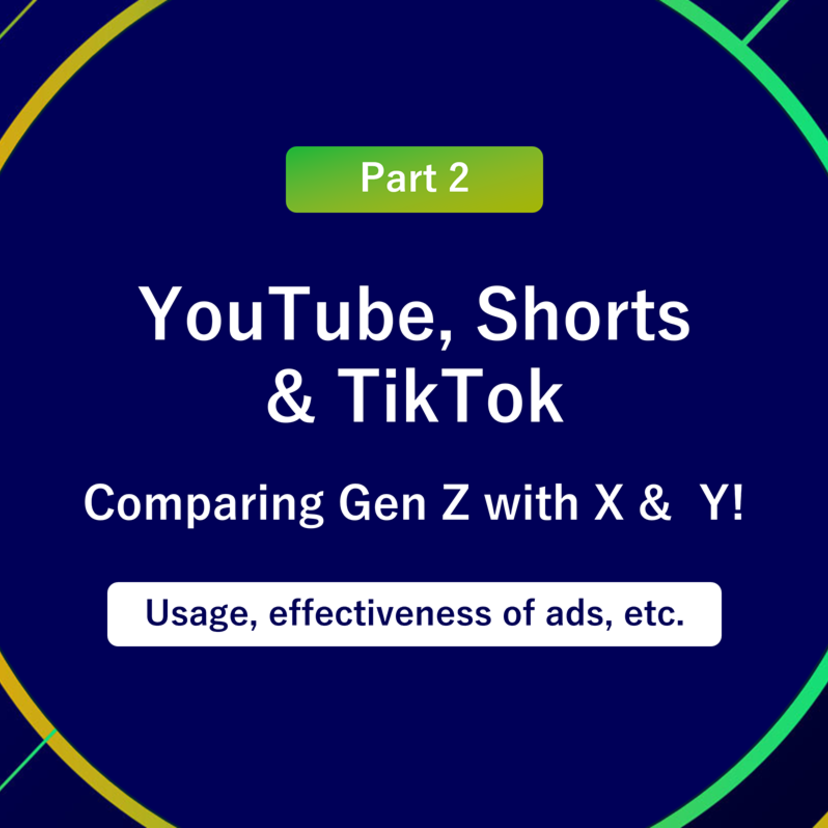 YouTube, Shorts & TikTok: Comparing Gen X, Y, & Z! Usage rates, how they’re used, & effectiveness of ads <Part 2>