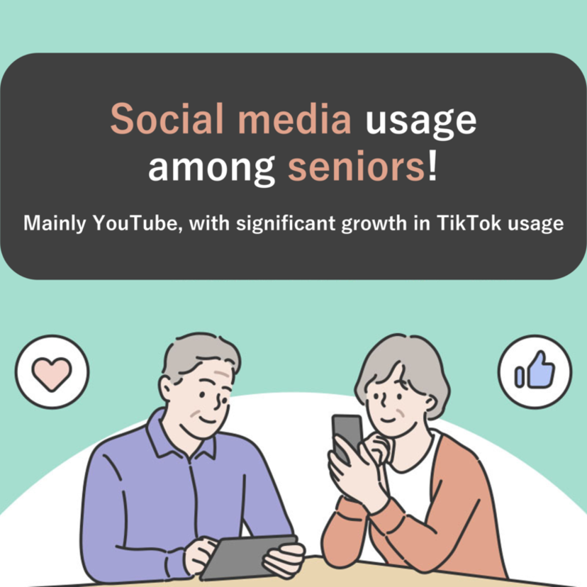 Social media usage among seniors! Mainly YouTube, with significant growth in TikTok usage