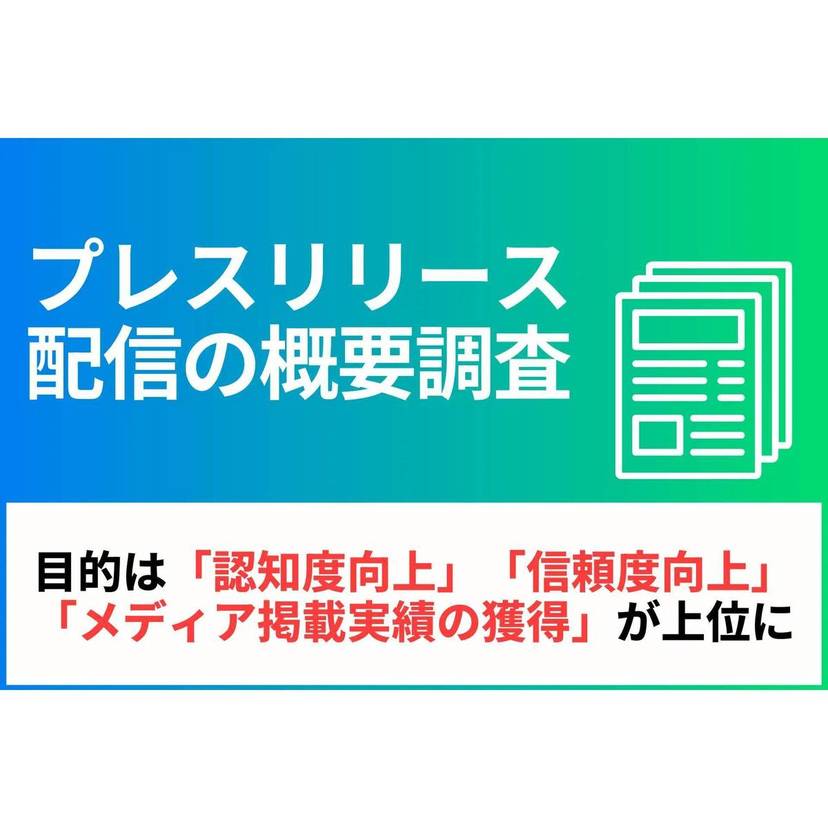 プレスリリースの配信目的は「認知度向上」「信頼度向上」が上位！8割以上の広報担当者が結果に満足【PRIZMA調査】