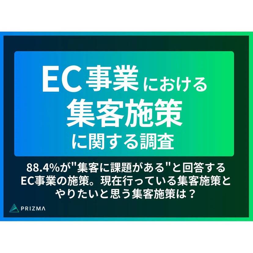 EC事業担当者の約9割が集客に課題を感じている！？現在行っている施策は「SNS広告」、やりたい施策は「アフィリエイト広告」がそれぞれ最多【PRIZMA調査】