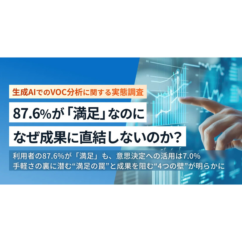 生成AIでのVOC分析、利用者の約9割が満足する一方で、ビジネスの意思決定支援への貢献は1割未満に留まる【プラスアルファ・コンサルティング調査】