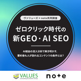ゼロクリック時代の新GEO・AI SEO　AI経由の流入分析で解き明かす、要約後も人が訪れるコンテンツの条件とは？【ヴァリューズ×note共同調査】