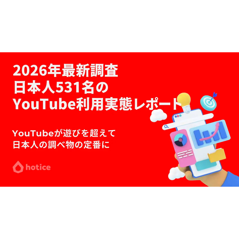 YouTubeが遊びを超えて日本人の調べ物の定番に！hotice、日本人のYouTube利用実態調査結果を公開