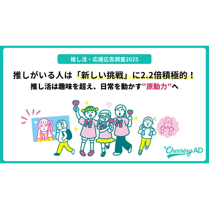 推しがいる人は「新しい挑戦」に2.2倍積極的！推し活は趣味を超え、日常を動かす”原動力”へ【ジェイアール東日本企画調査】