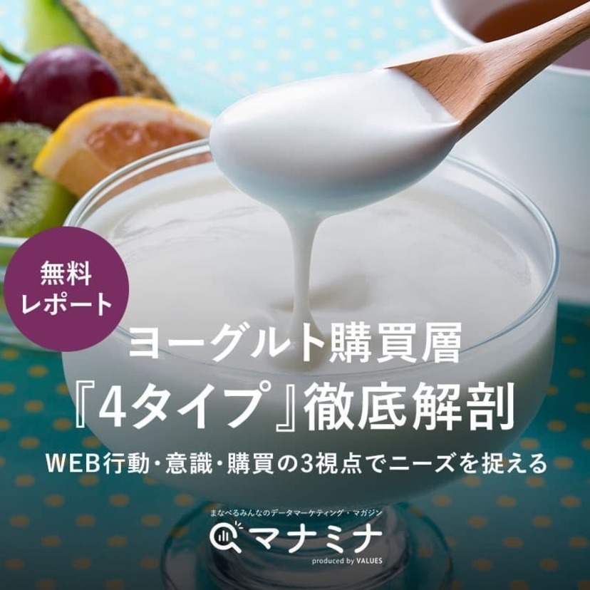 【無料レポート】ヨーグルト購買層「4タイプ」徹底解剖〜WEB行動・意識・購買の3視点でニーズを捉える〜