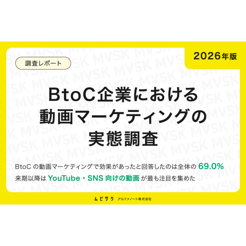 BtoC企業の約7割が動画マーケティングの効果を実感【アルファノート調査】