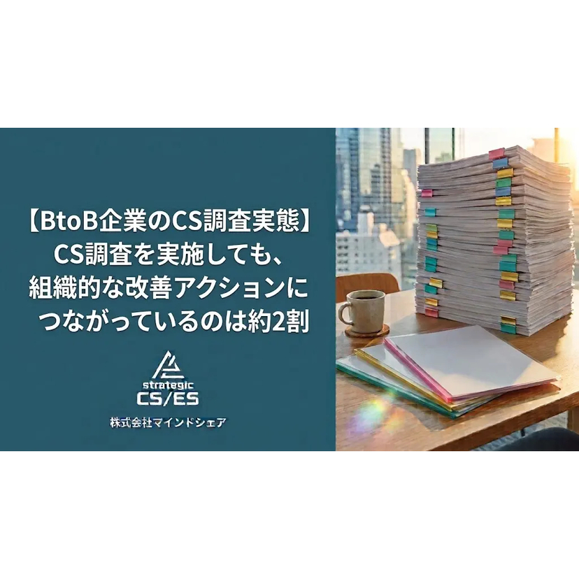 BtoB企業のCS調査、約8割が「実態把握」止まり　目標検証型は6％【マインドシェア調べ】