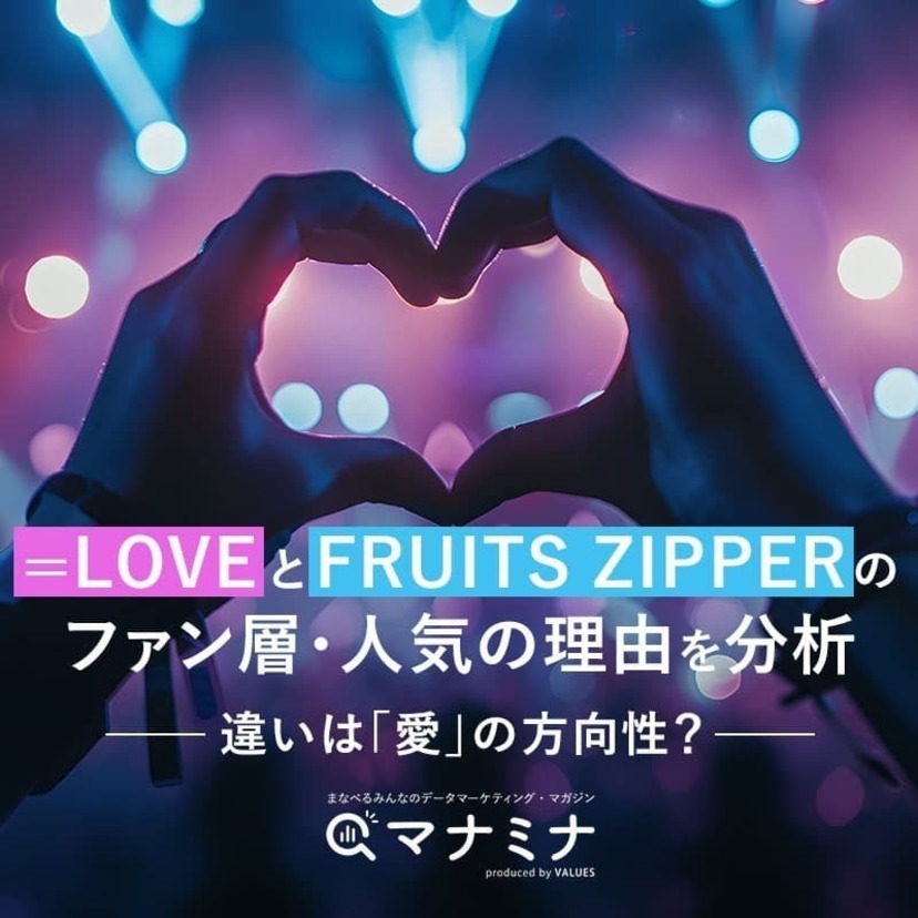 =LOVEとFRUITS ZIPPERのファン層・人気の理由を分析。違いは「愛」の方向性？
