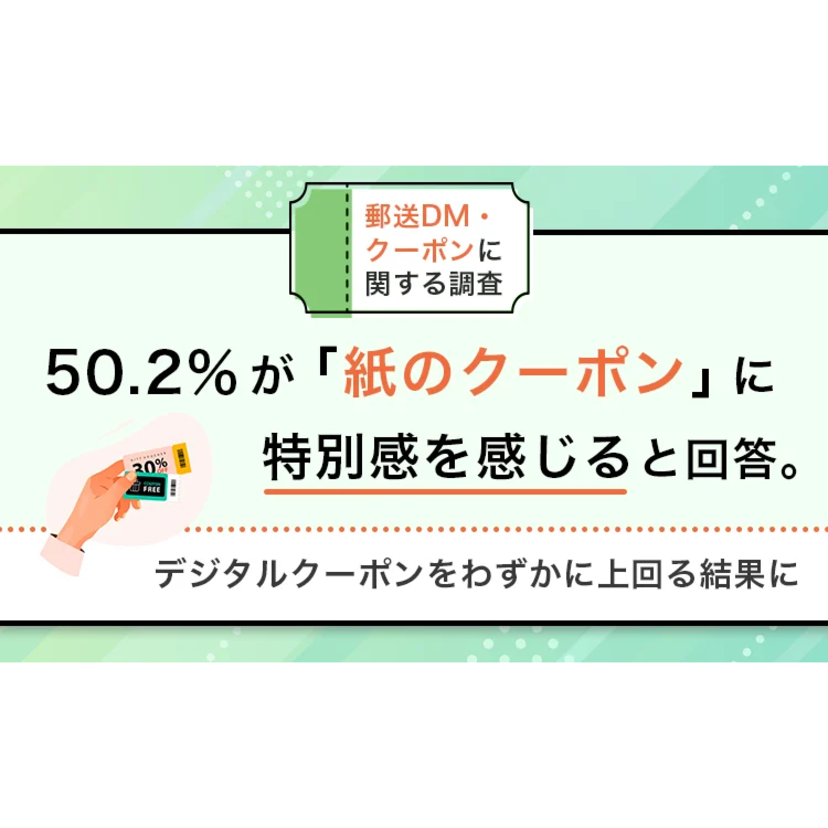 クーポンの「特別感」、紙とデジタルでほぼ半々【NEXER Group・圧着DMネット調査】